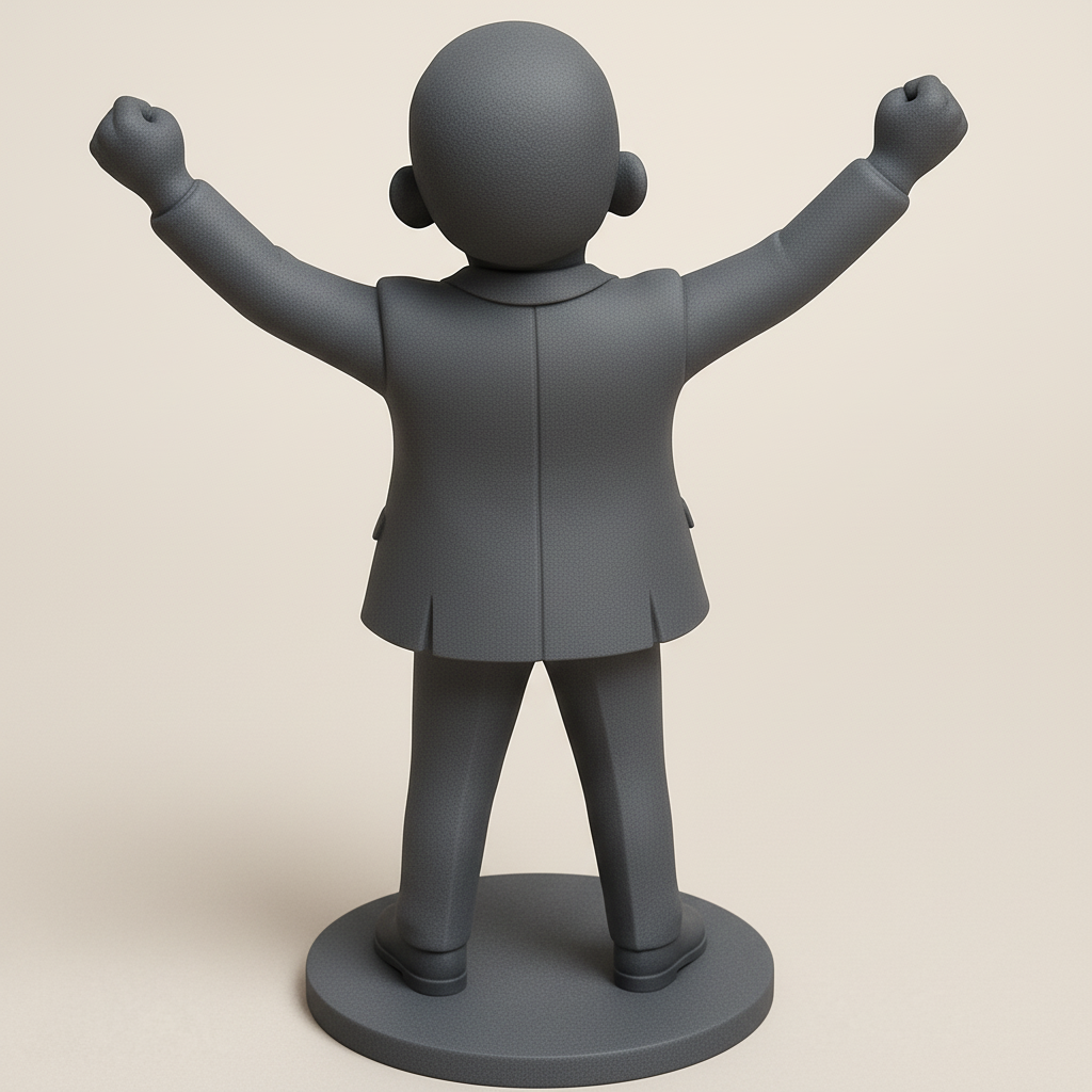 face anatomy 3d model-create 3d face model from photo_Joyful Leader: Celebrate Success with Triumphant Pose