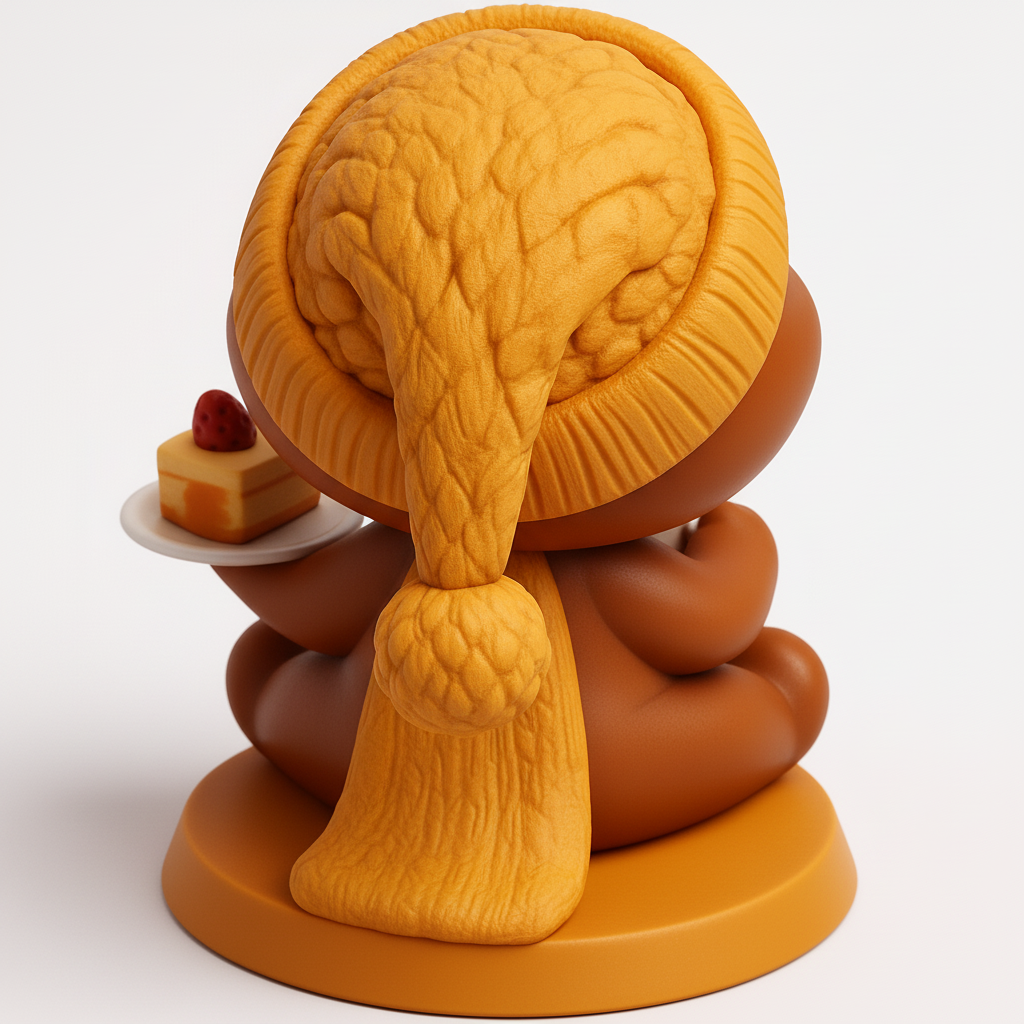 face anatomy 3d model-create 3d face model from photo_Cozy Bear with Coffee & Cake - Perfect Desk Buddy!