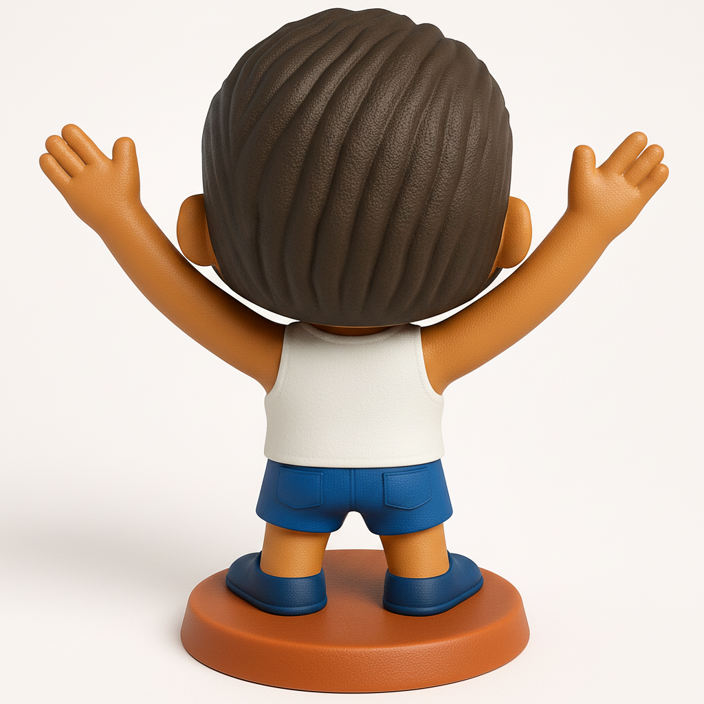 face anatomy 3d model-create 3d face model from photo_Joyful Bearded Man Figurine - Pop Art Style 3D Print