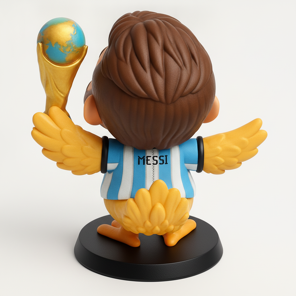 face anatomy 3d model-create 3d face model from photo_Messi World Cup Bird Champion Figurine