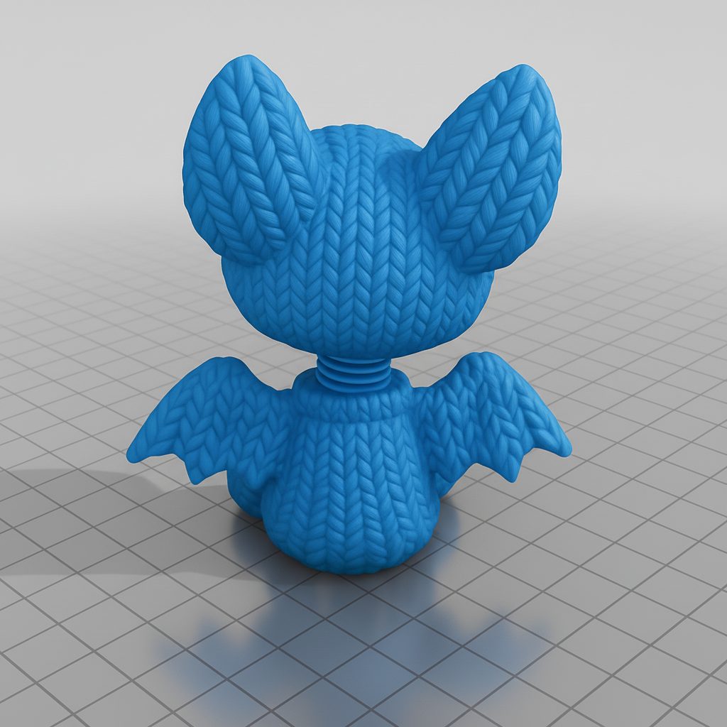 face to 3d model ai-3D portrait printing from photo_Charming Knitted Creature with Articulated Head