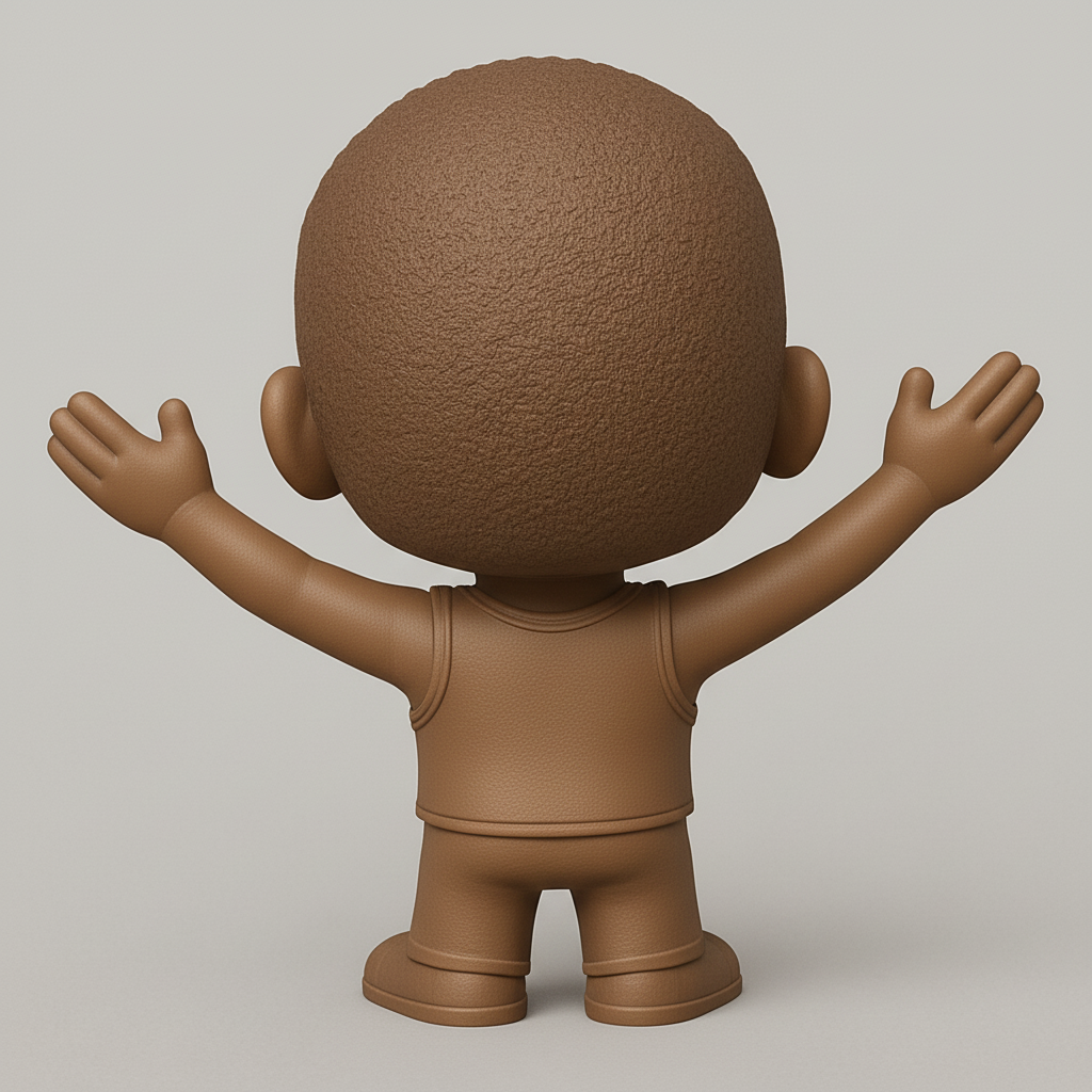 face anatomy 3d model-create 3d face model from photo_Joyful Welcoming Character Bobblehead Style