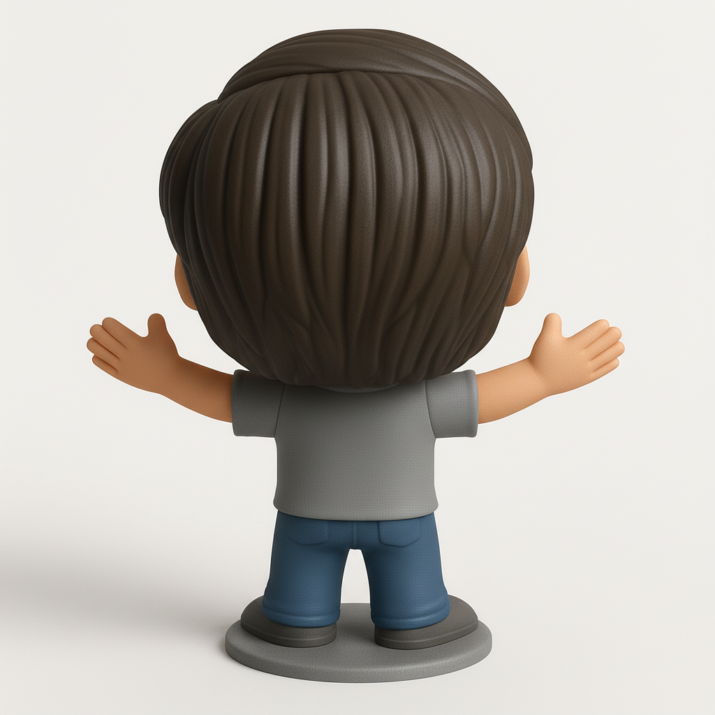 face anatomy 3d model-create 3d face model from photo_Welcoming 'D' Character Funko-Style Figurine