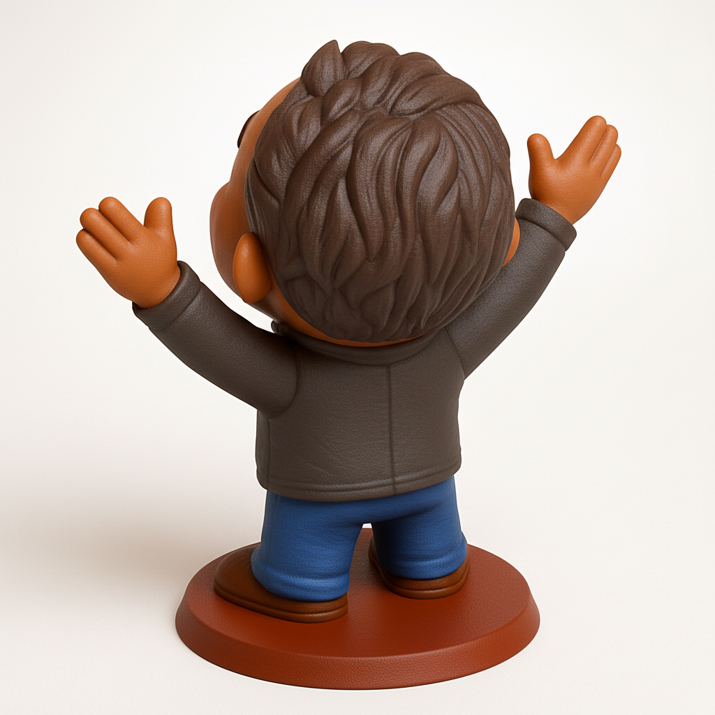 face to 3d model ai-3D portrait printing from photo_Excited Bobblehead Figure: Bring Joy to Your Space!