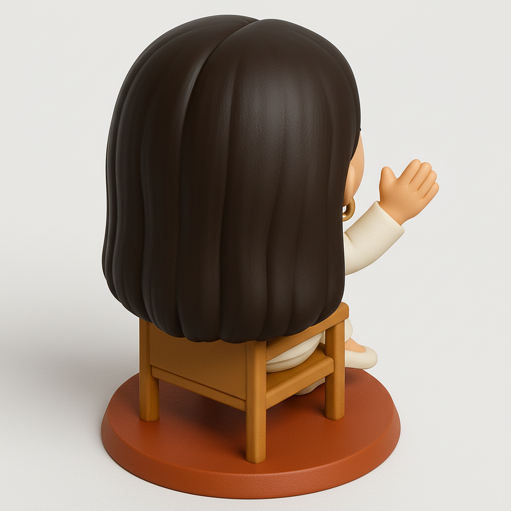 face to 3d model ai-3D portrait printing from photo_Empowered Professional Waving Desk Figurine