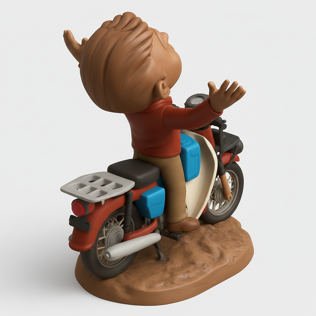 face to 3d model ai-3D portrait printing from photo_Joyride Express: Happy Rider on Classic Cub