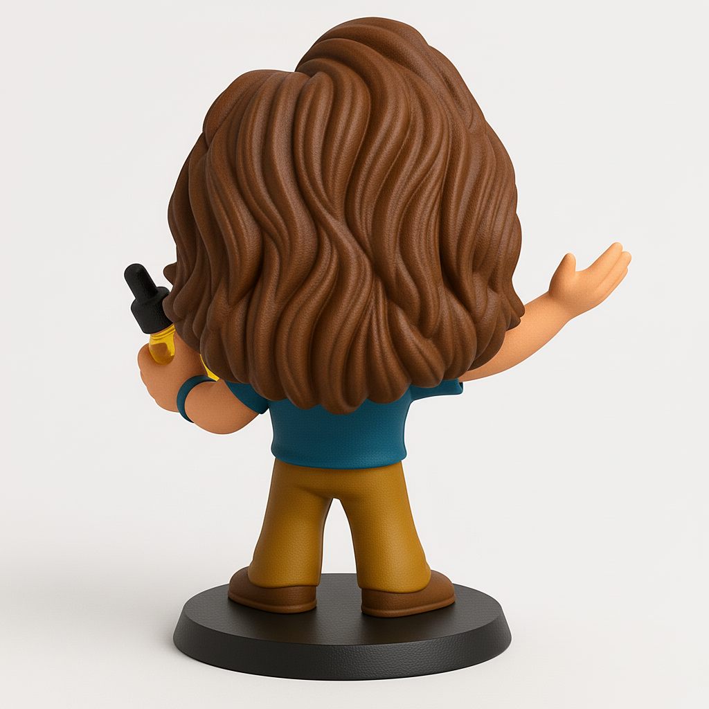 face anatomy 3d model-create 3d face model from photo_Chill Bearded Guy Figurine: Your Wellness Desk Buddy!