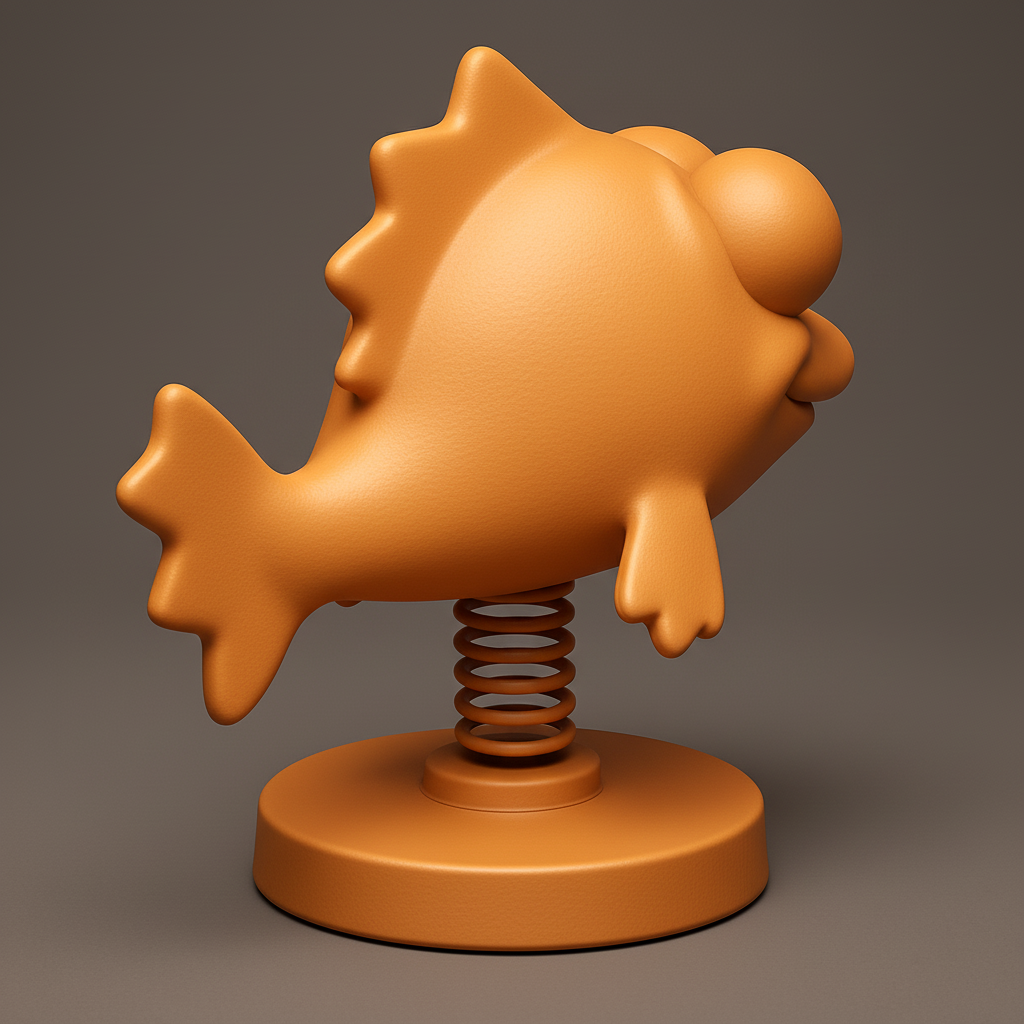 face anatomy 3d model-create 3d face model from photo_Fun Springy Fish Toy for All Ages