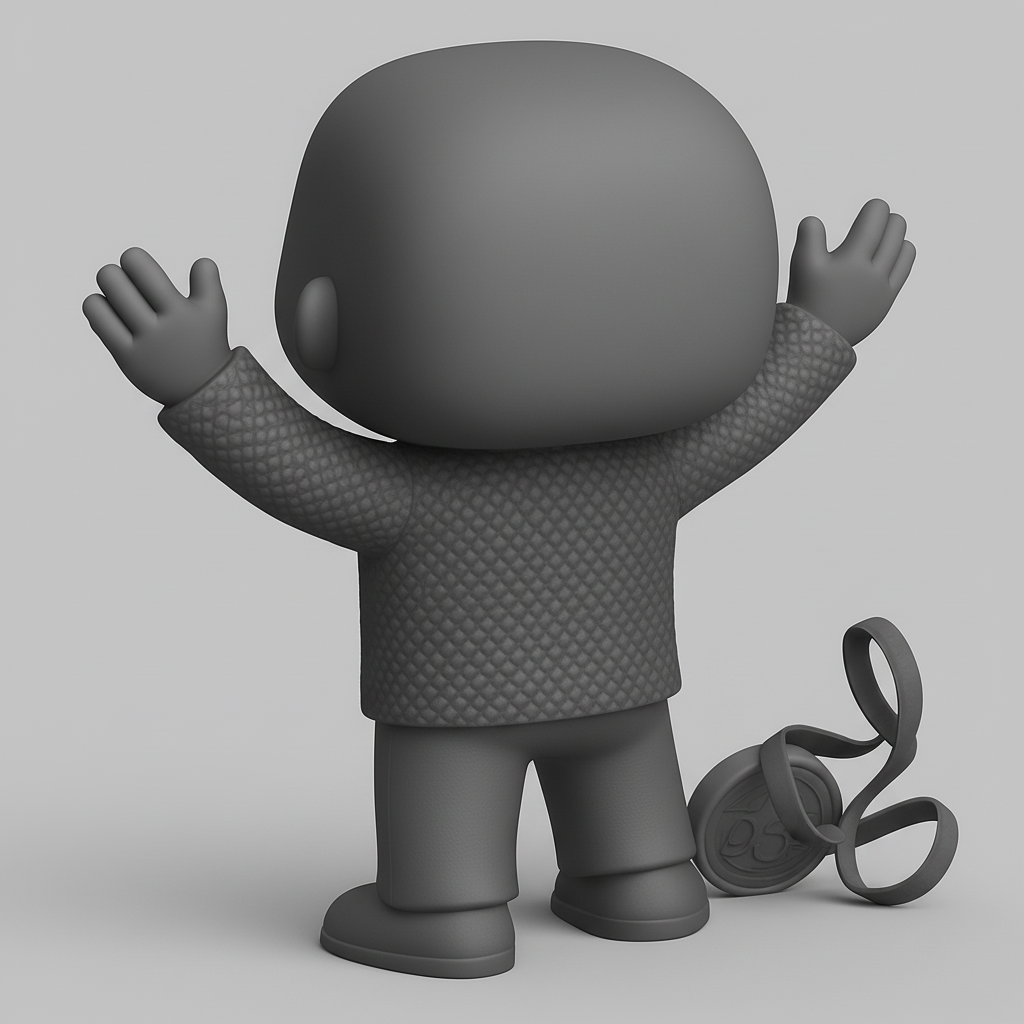 face anatomy 3d model-create 3d face model from photo_Celebrate Success: Funko Style Figure with 4DS! Medal