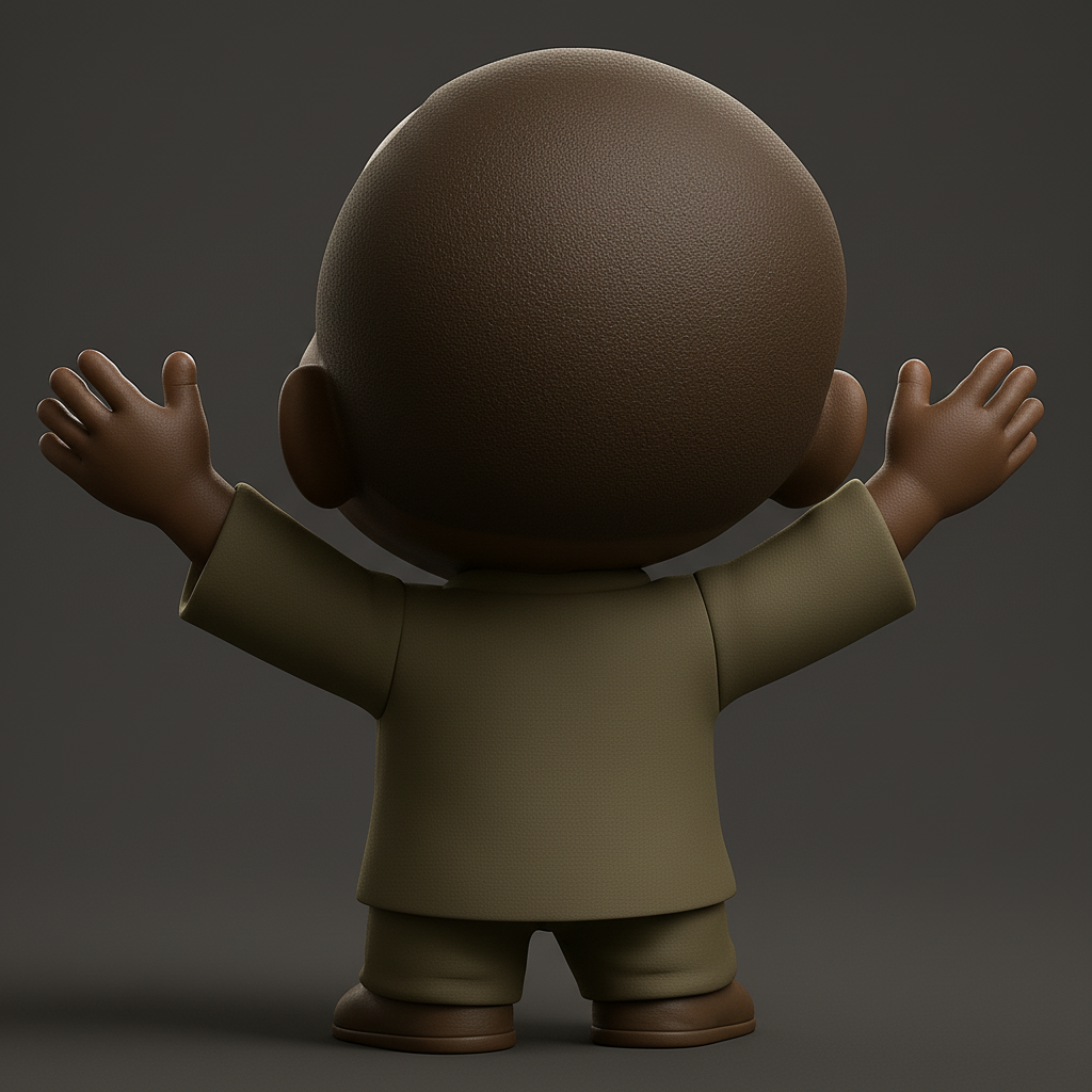 face to 3d model ai-3D portrait printing from photo_Joyful Little Friend: Happy Child Figurine