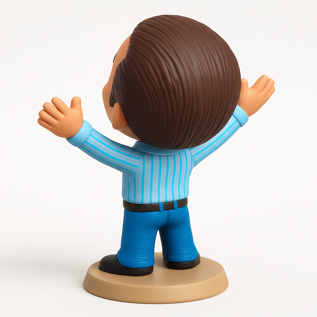 face anatomy 3d model-create 3d face model from photo_Optimistic Character Figurine - Your Daily Dose of Joy!