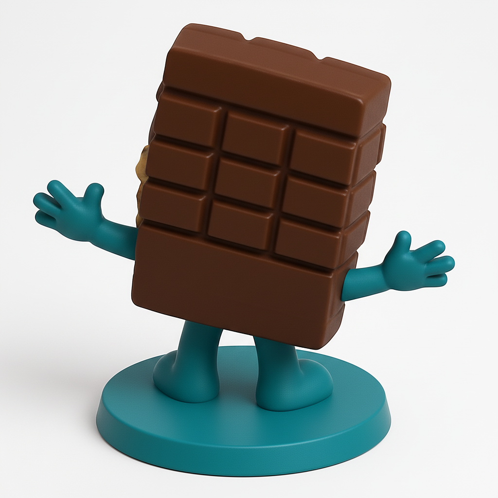 face anatomy 3d model-create 3d face model from photo_Sweet Treat Chocolate Character Collectible Figurine