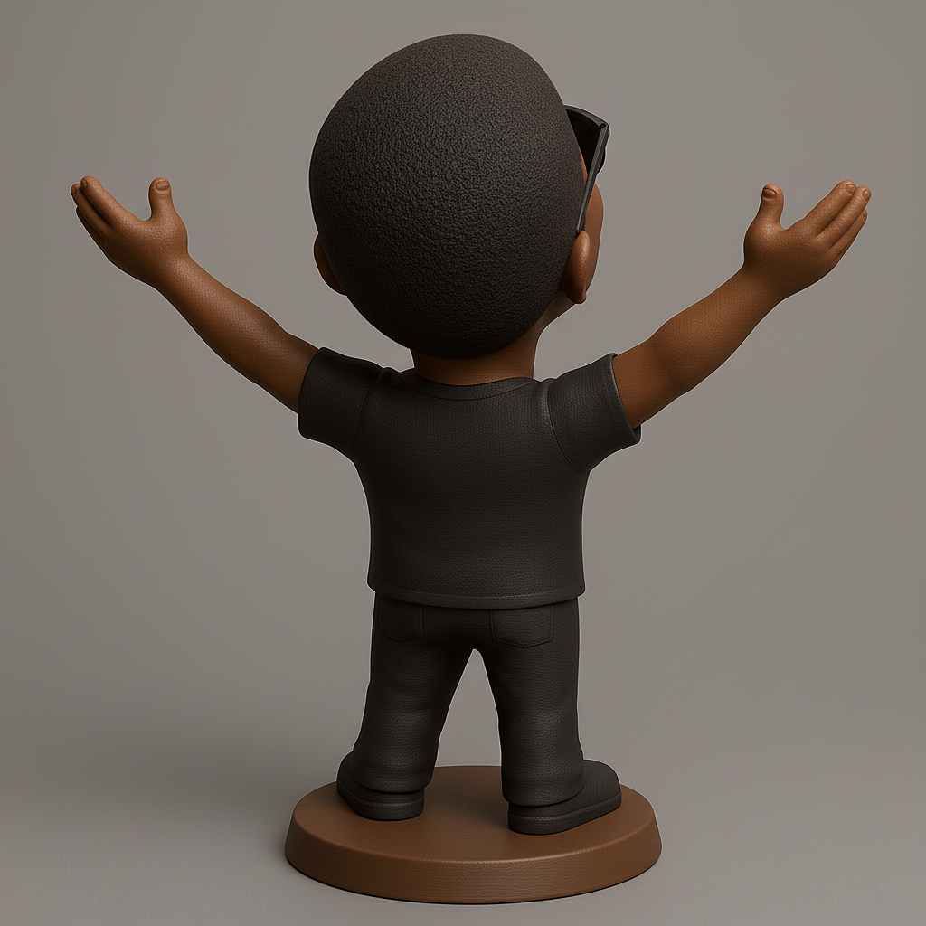 face anatomy 3d model-create 3d face model from photo_Joyful Character Statue for 3D Printing