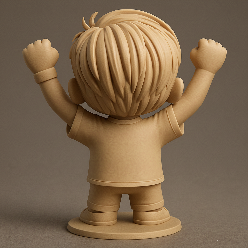 face to 3d model ai-3D portrait printing from photo_SandChalk Victory Boy: Celebrate with Your Favorite Mascot!
