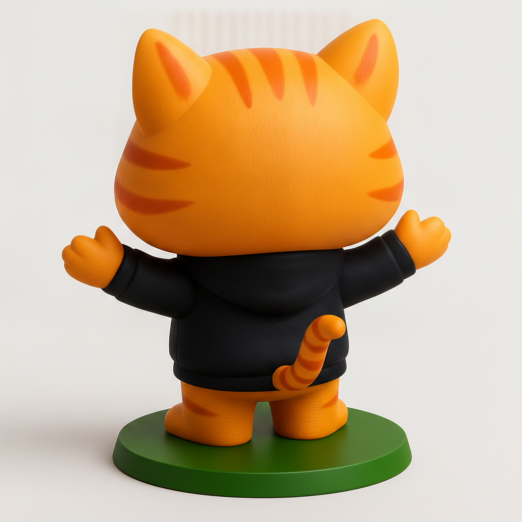 face to 3d model ai-3D portrait printing from photo_"Versus Trattle" Kitty Mascot - Print Your Own!