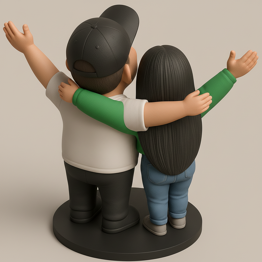 face anatomy 3d model-create 3d face model from photo_Heartwarming Couple Figurine