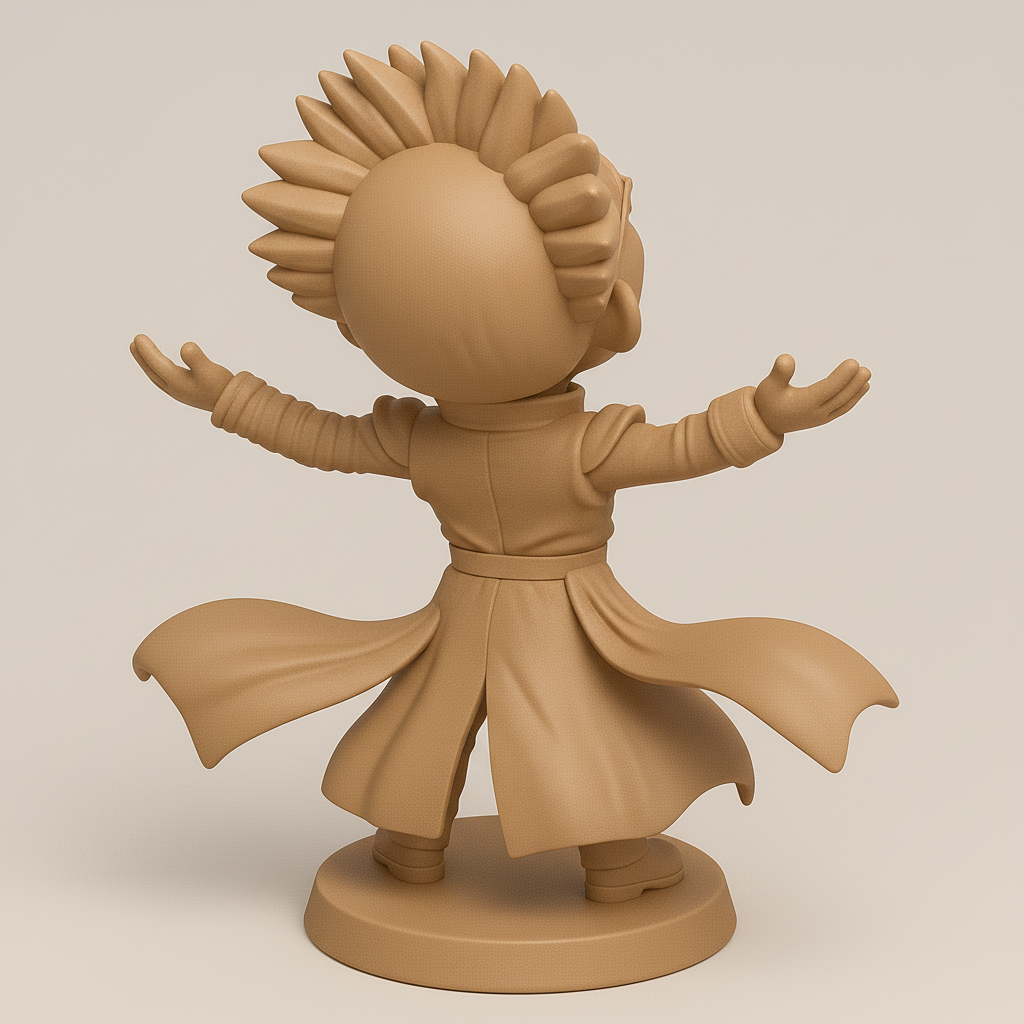 face anatomy 3d model-create 3d face model from photo_Joyful Scientist Figurine for 3D Printing