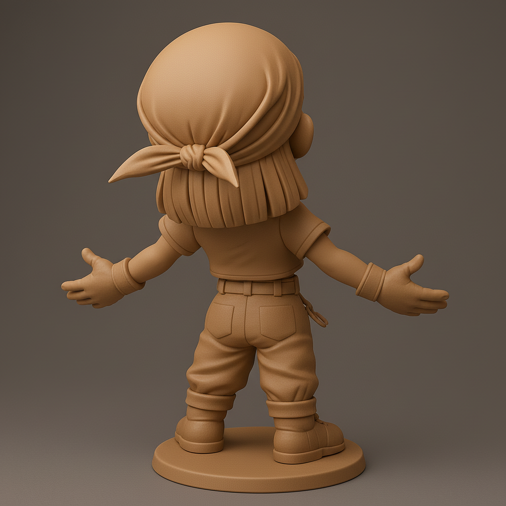 silhouette 3d printer maker-3d portrait printing_Cheerful Adventure Character Statue