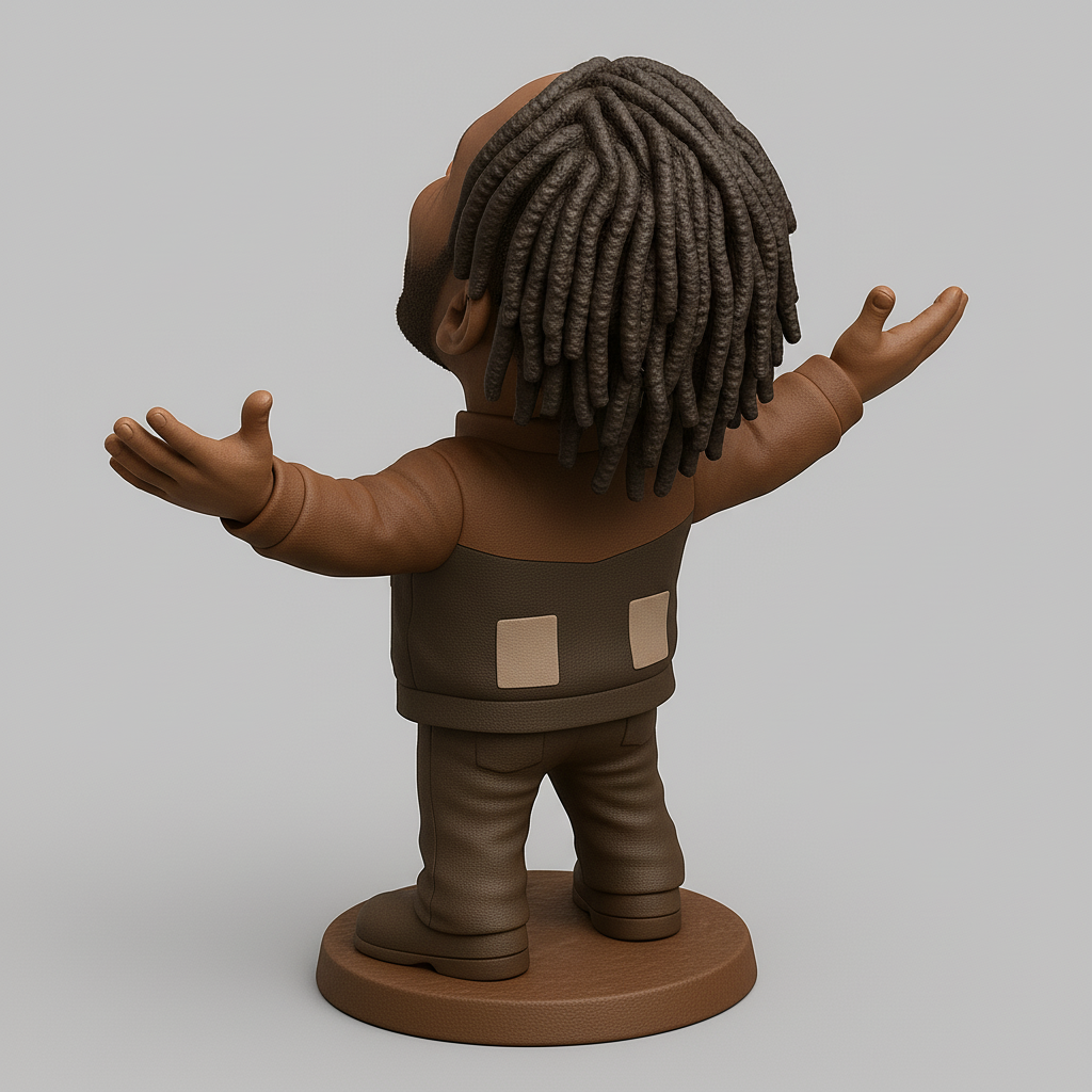 face anatomy 3d model-create 3d face model from photo_Joyful Figurine with Outstretched Arms