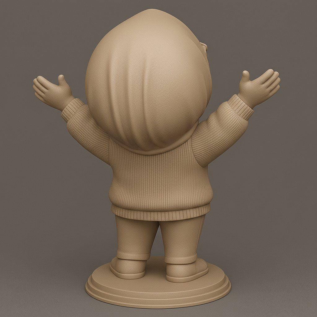 face anatomy 3d model-create 3d face model from photo_Cheerful Character with Hoodie and Glasses