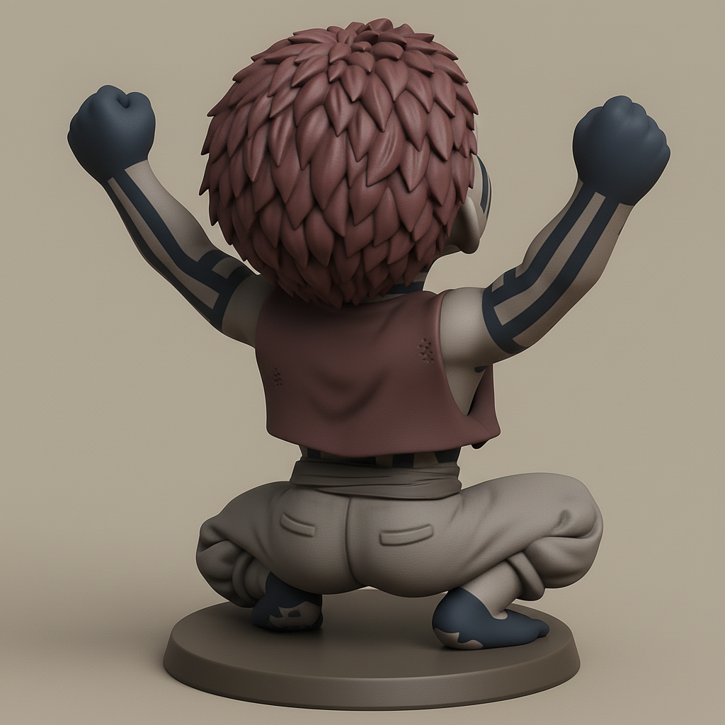 silhouette 3d printer maker-3d portrait printing_Joyful Warrior Kid 3D Model