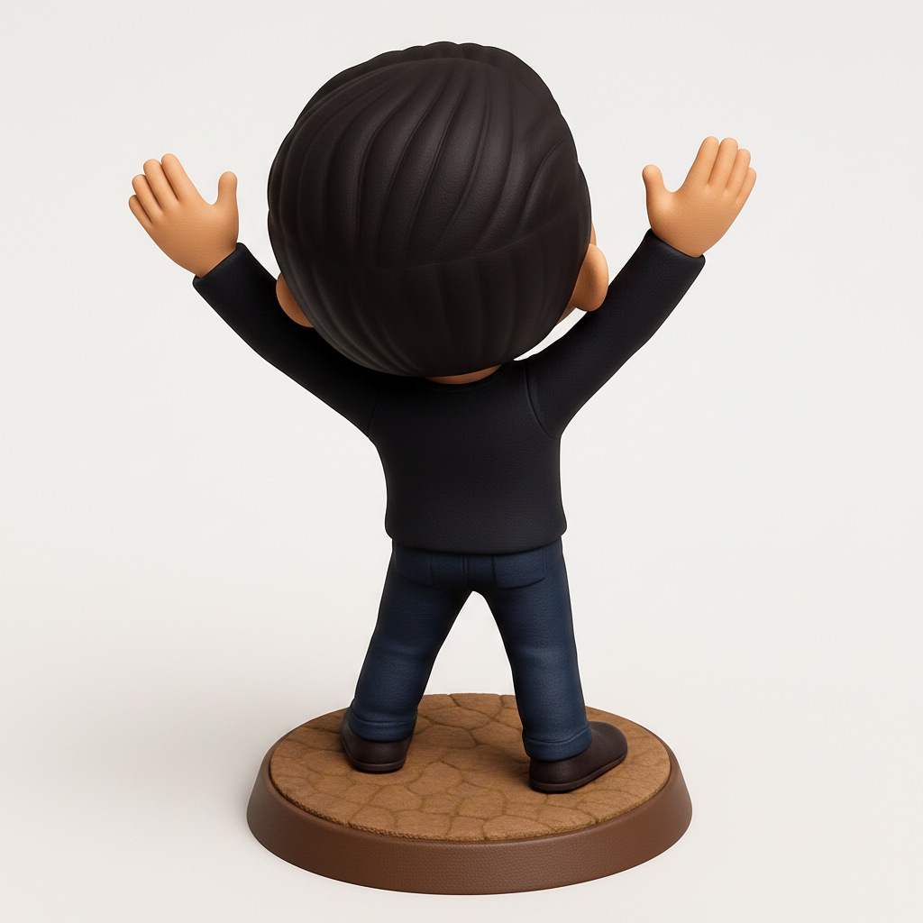 face anatomy 3d model-create 3d face model from photo_Joyful Chibi Character Figure - Spread Positivity!