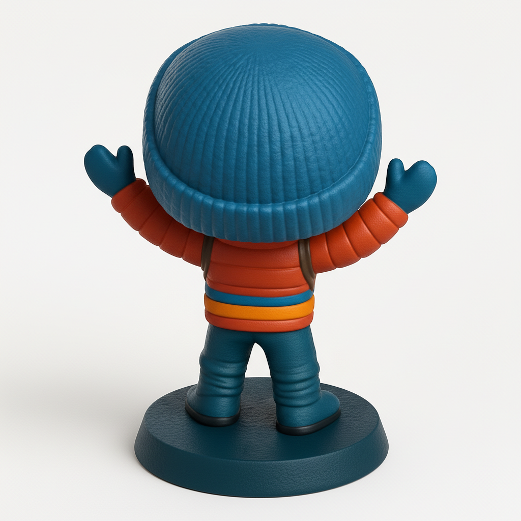 face anatomy 3d model-create 3d face model from photo_Chibi Winter Kid: Adorable Decor & Gift Print