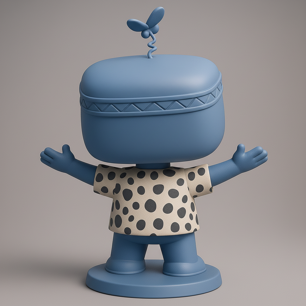 silhouette 3d printer maker-3d portrait printing_Cheerful Character Figurine for 3D Printing