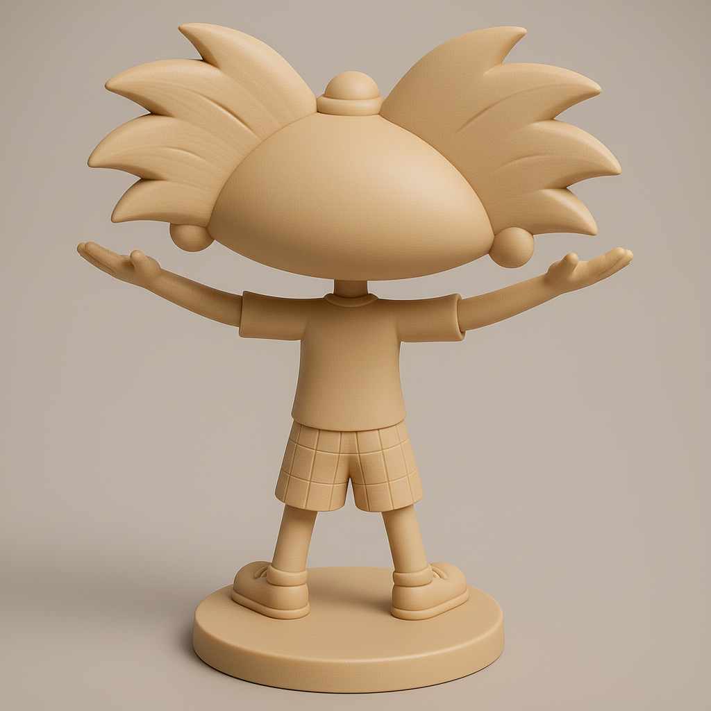silhouette 3d printer maker-3d portrait printing_Cheerful Character Figurine for 3D Printing