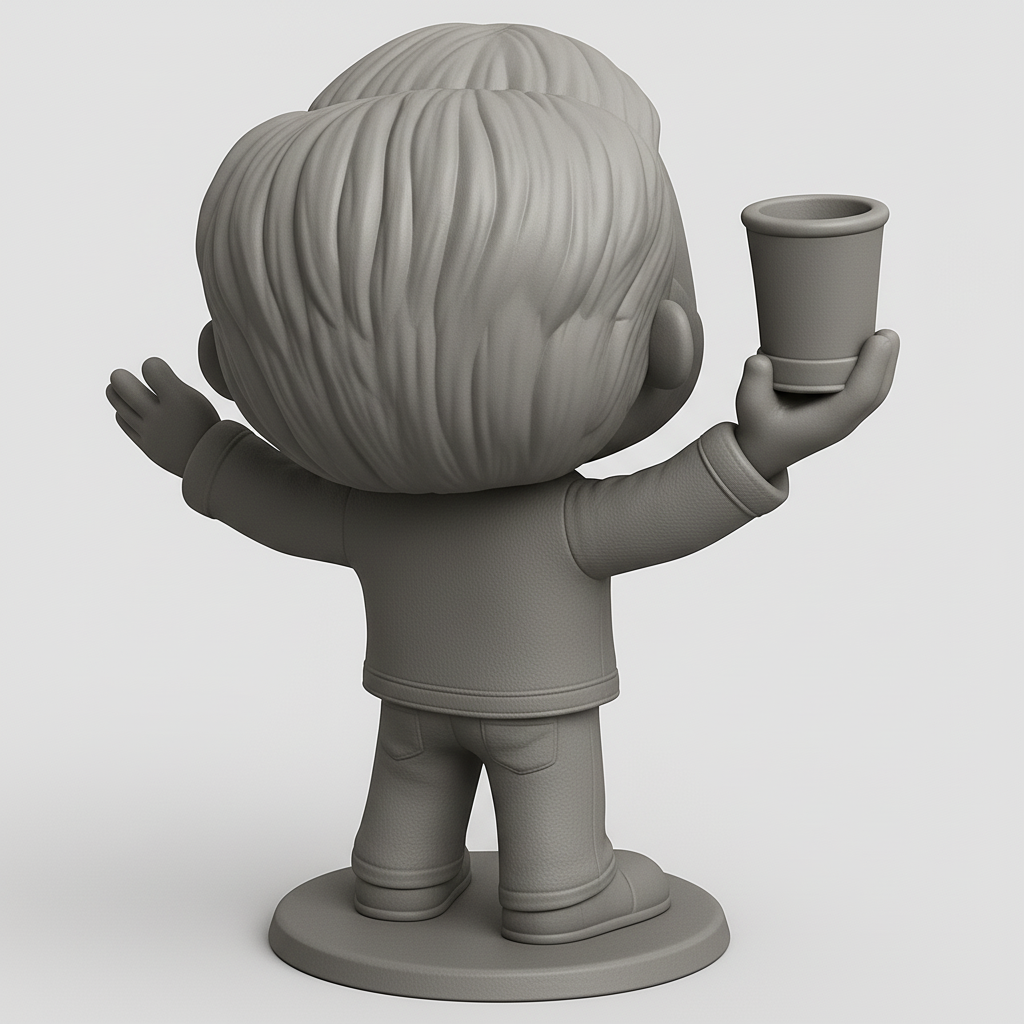 face to 3d model ai-3D portrait printing from photo_Epic Toast! Funko-Style Bearded Collectible