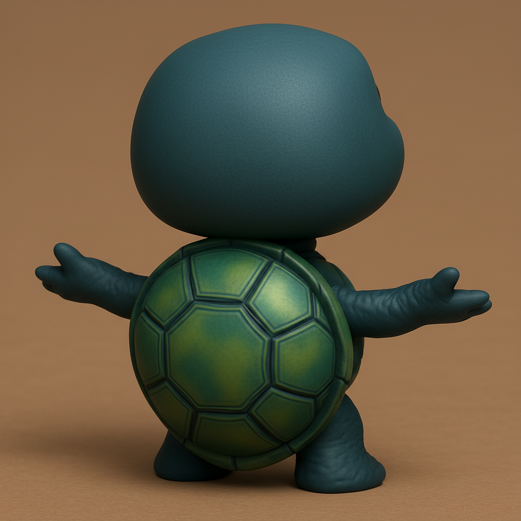 face to 3d model ai-3D portrait printing from photo_Charming Smiling Turtle Figurine