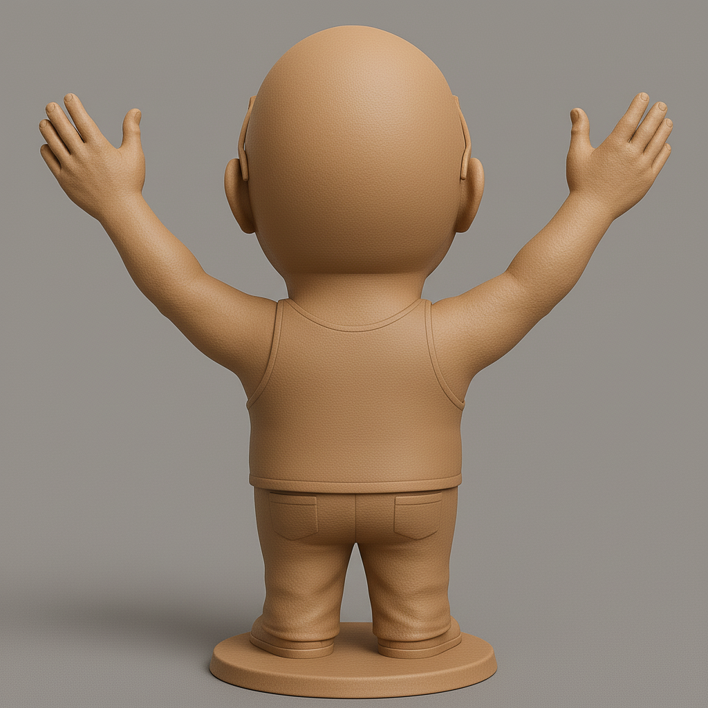 face anatomy 3d model-create 3d face model from photo_Joyful Character Figurine for 3D Printing