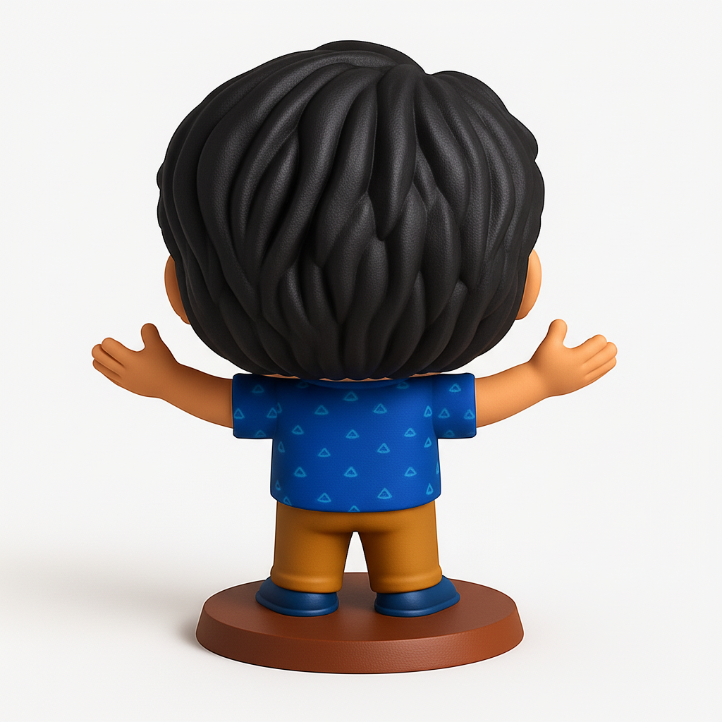 face to 3d model ai-3D portrait printing from photo_Chibi-Style Happy Character Figurine