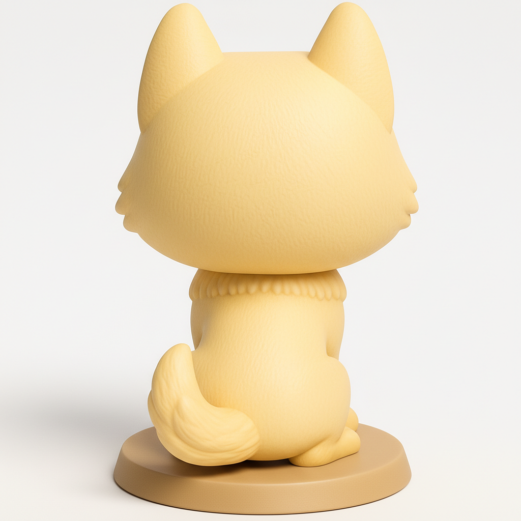 face to 3d model ai-3D portrait printing from photo_Smiling Dog Desk Pal - Add a Splash of Joy!