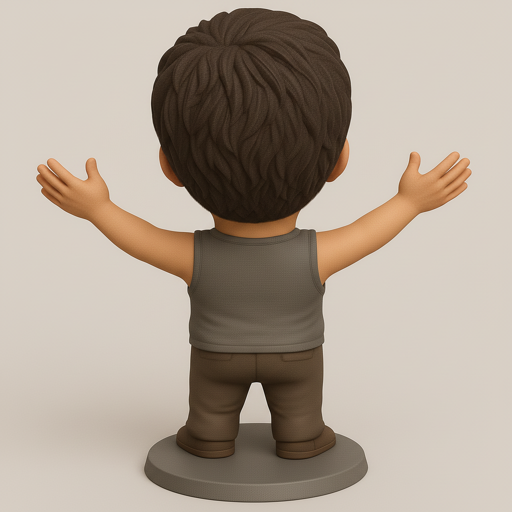 silhouette 3d printer maker-3d portrait printing_Joyful Character Figurine for 3D Printing