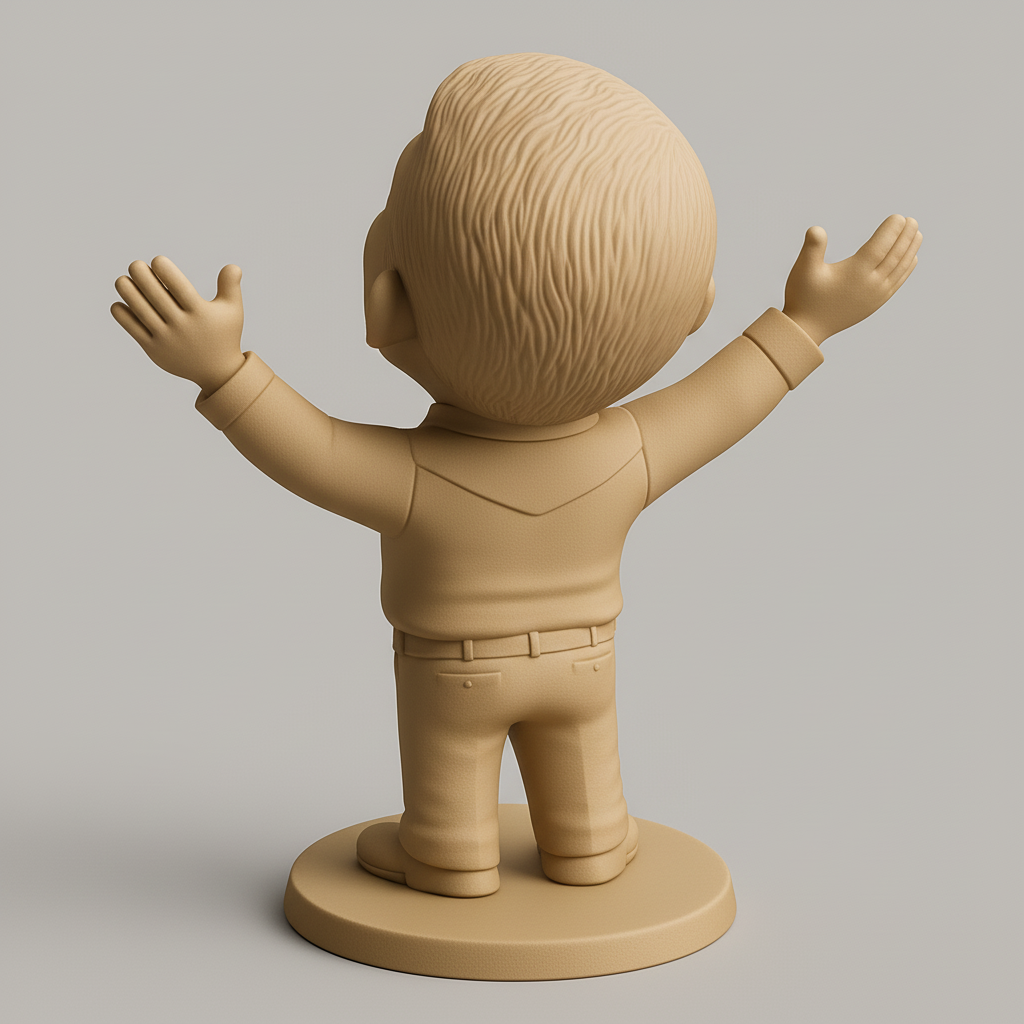 face to 3d model ai-3D portrait printing from photo_Joyful Success Figure: Celebrate Every Win!