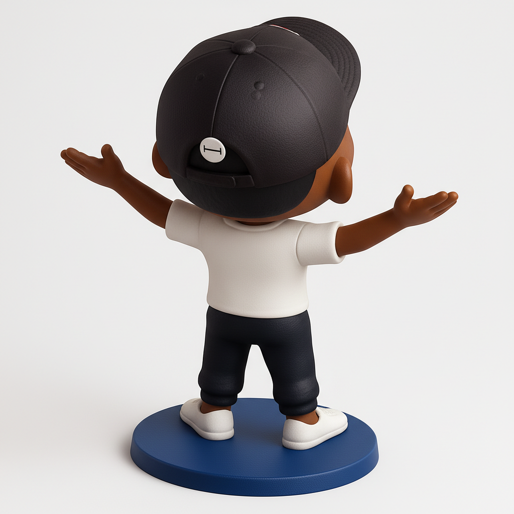 face to 3d model ai-3D portrait printing from photo_Happy Vibes Desk Companion 3D Print