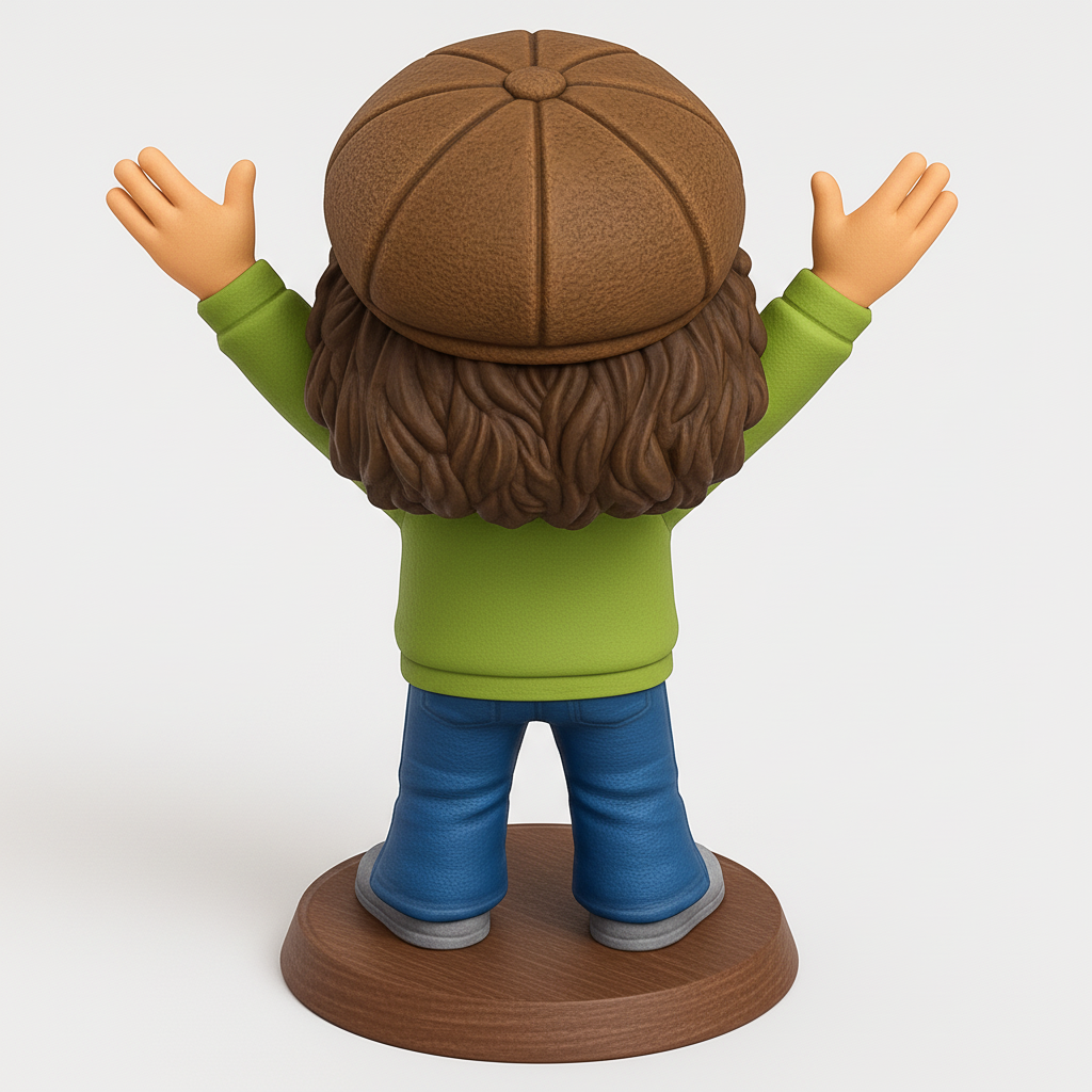 face anatomy 3d model-create 3d face model from photo_Joyful Waving Character Figurine - Your Happy Desk Pal