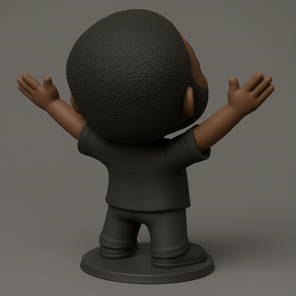 face anatomy 3d model-create 3d face model from photo_Embrace Joy: Smiling Chibi Art Print