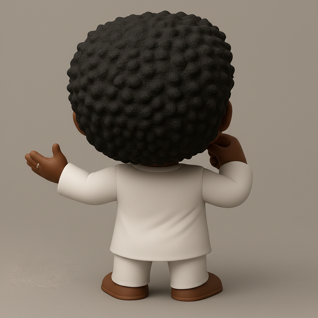 face to 3d model ai-3D portrait printing from photo_Cheerful Chibi Man Figurine - Positive Vibes Desk Decor!