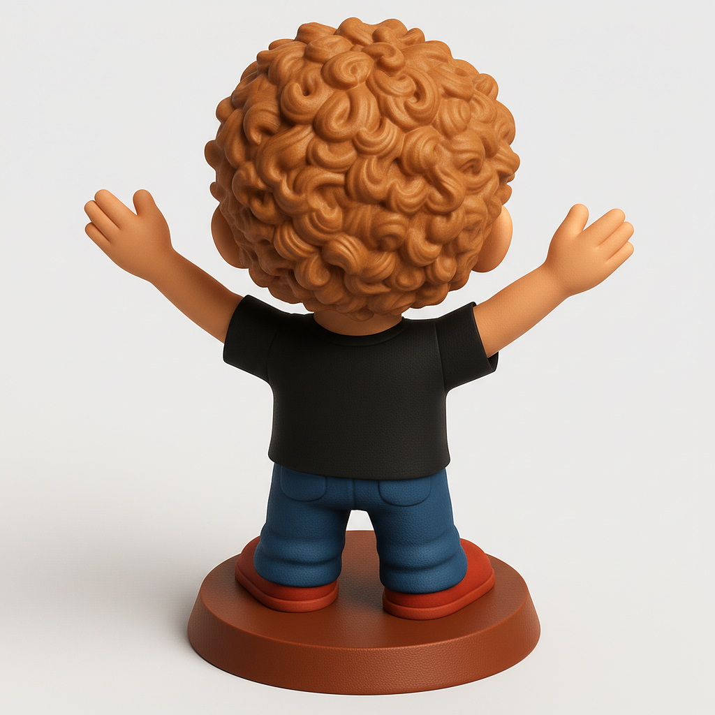 face to 3d model ai-3D portrait printing from photo_Joyful 'HOLY' Figurine: Perfect Desk Companion