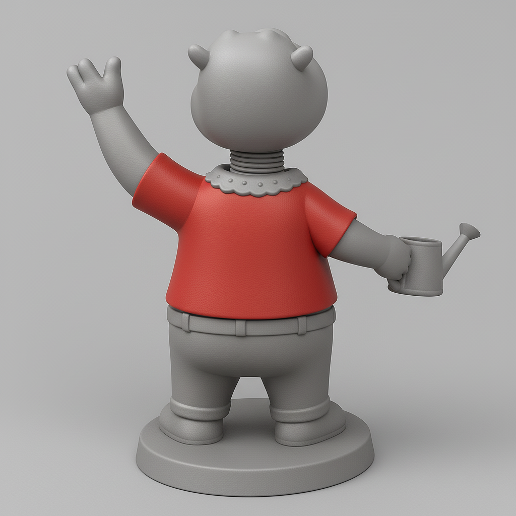 face anatomy 3d model-create 3d face model from photo_Whimsical Gardener Figure for Fun Decor