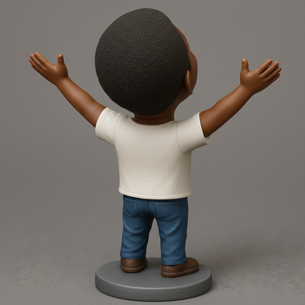 face anatomy 3d model-create 3d face model from photo_Joyful Bobblehead: Celebrate Happiness & Optimism