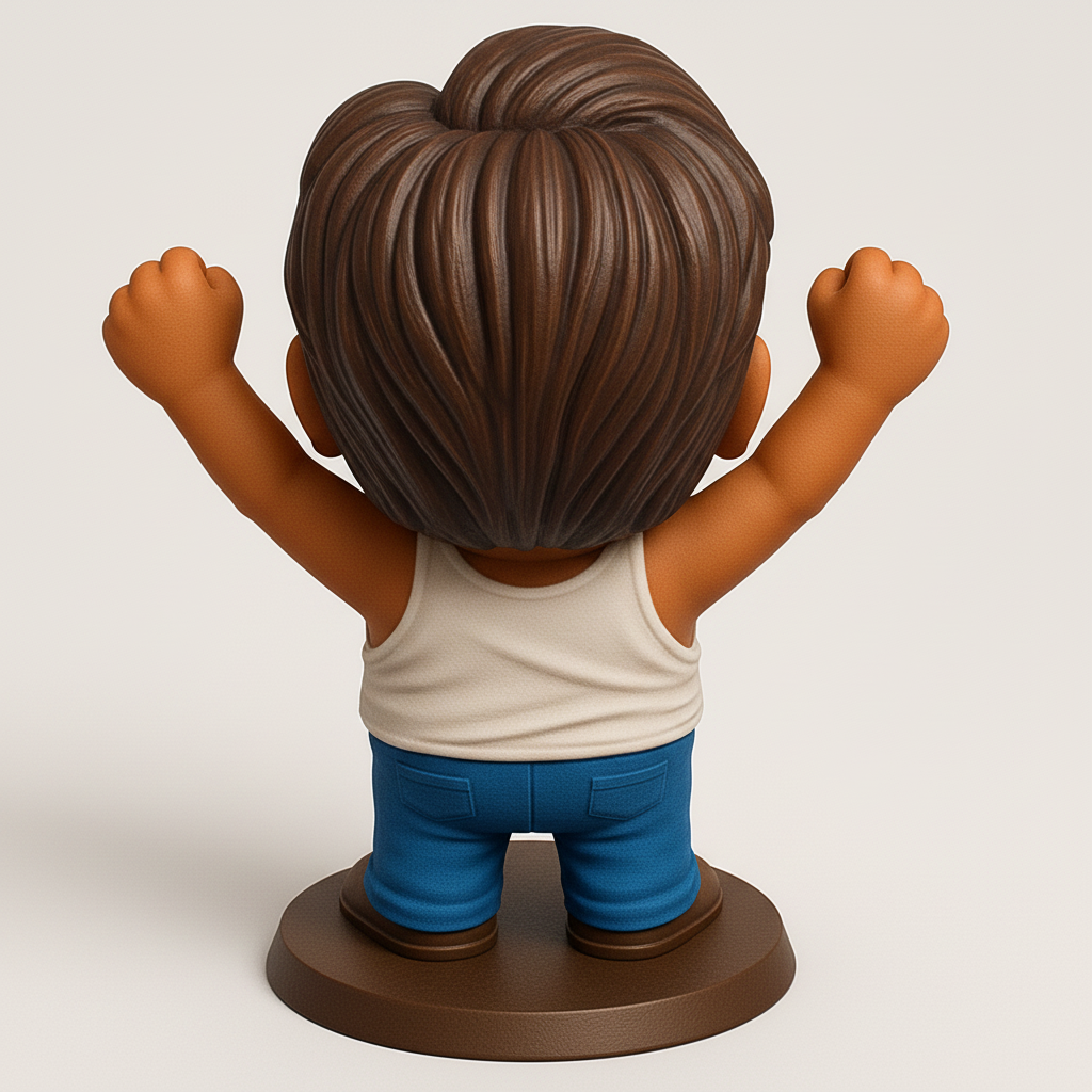 face to 3d model ai-3D portrait printing from photo_Optimistic Buddy Figurine: A Boost for Your Desk!
