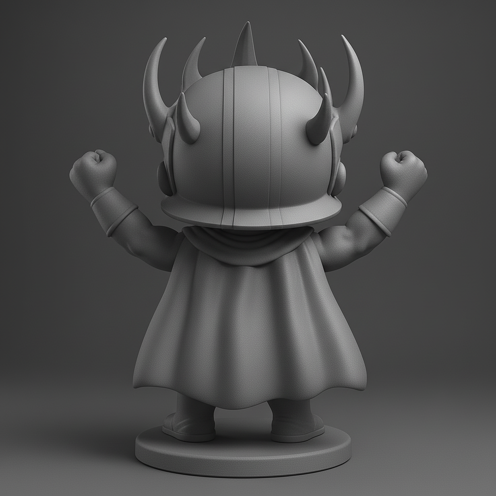 silhouette 3d printer maker-3d portrait printing_Victorious Hero Figurine for 3D Printing