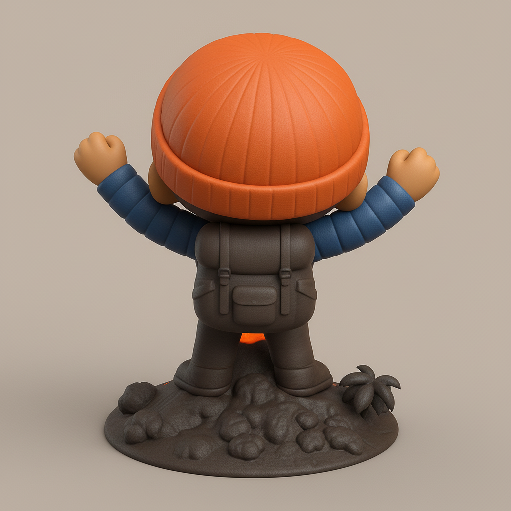 face anatomy 3d model-create 3d face model from photo_Epic Volcano Hiker: Triumphant Adventure Collectible