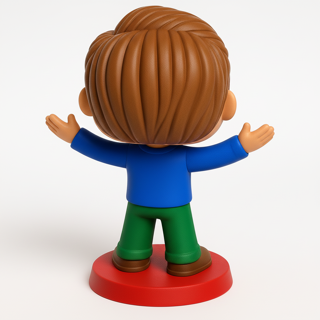 face anatomy 3d model-create 3d face model from photo_Welcoming Cartoon Boy Figurine - Funko Style Print