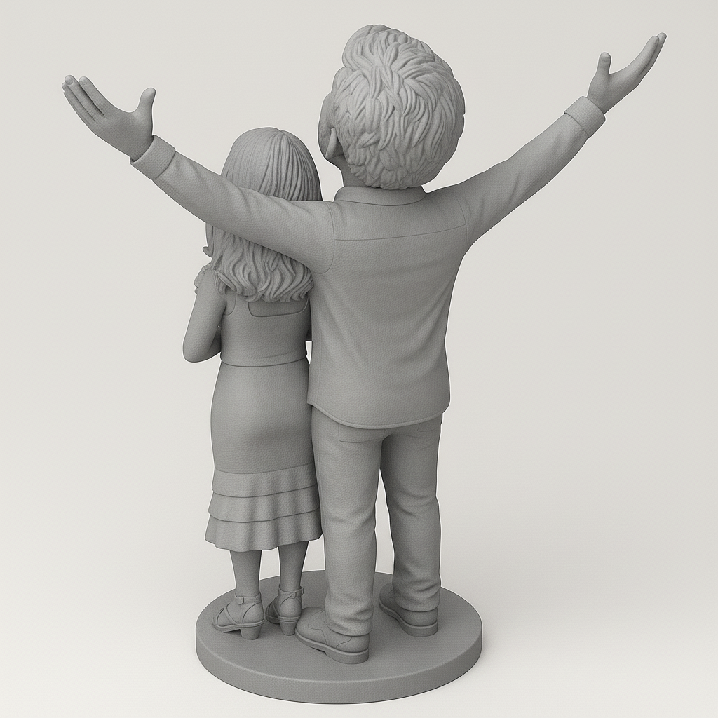 face anatomy 3d model-create 3d face model from photo_Joyful Couple Figurine for Celebrations