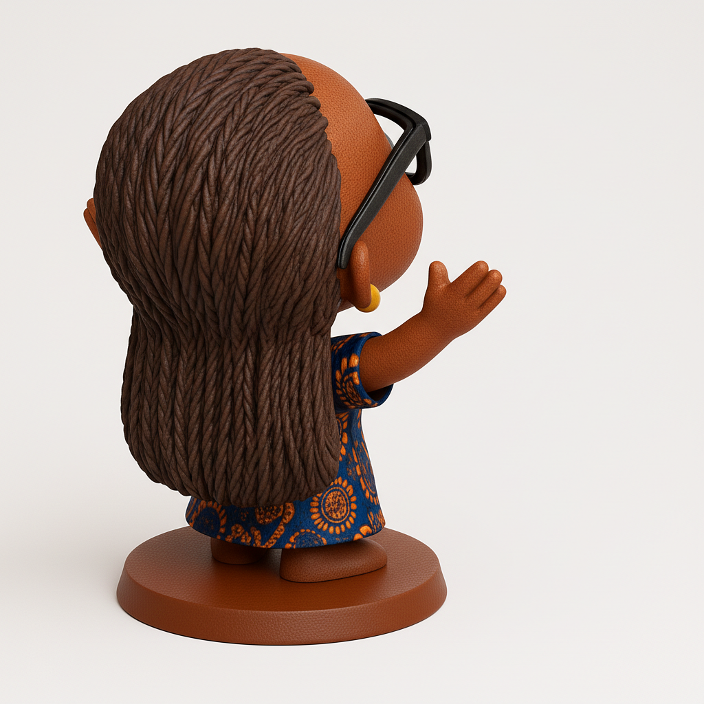 face to 3d model ai-3D portrait printing from photo_Joyful Bobblehead: Cultural Charm for Your Desk
