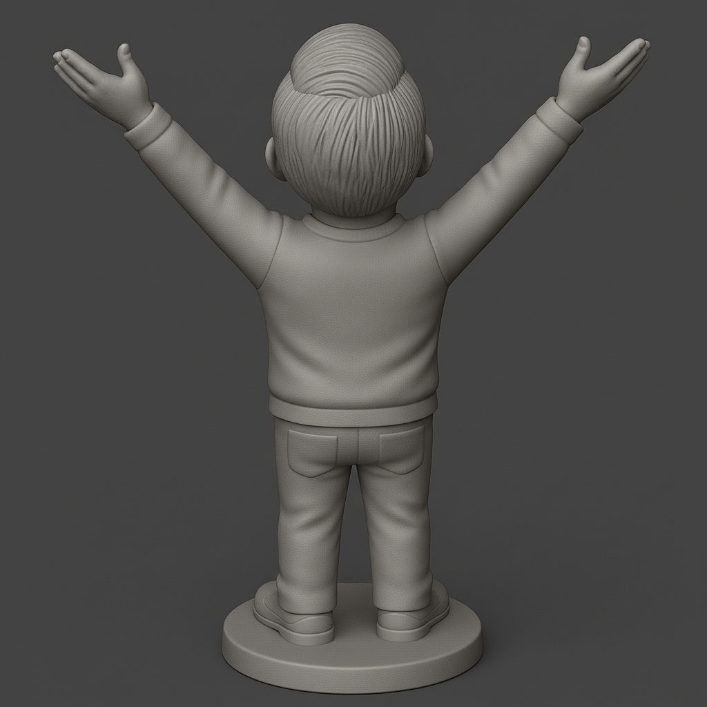 face anatomy 3d model-create 3d face model from photo_Joyful Figure with Outstretched Arms